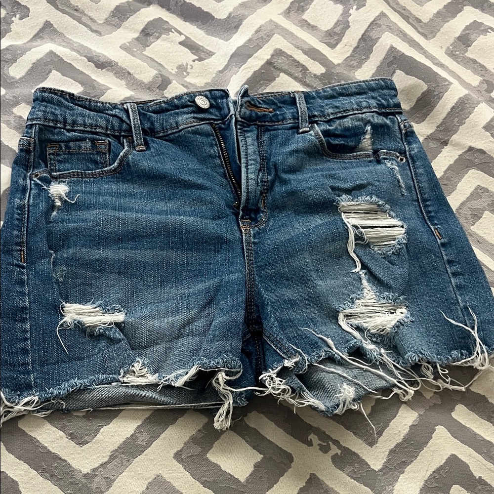 ❤️ 6 for 20 ❤️ Old Navy Blue Distressed Jean Shorts sz 4